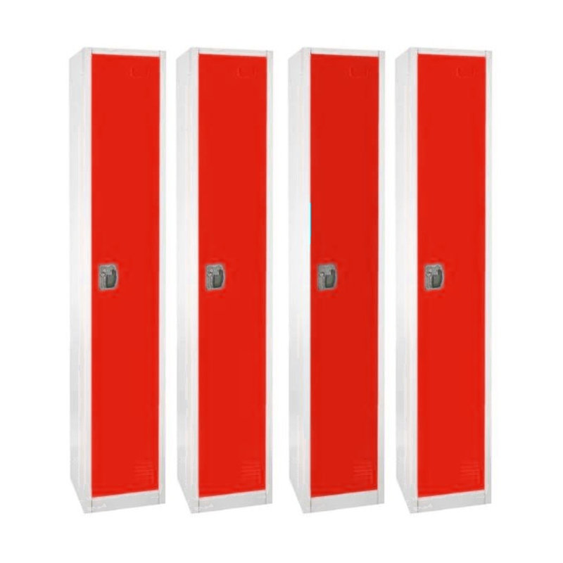 Casier à clé unique en acier 72 po x 12 po x 12 po à 1 porte - Rangement pour employés, étudiants, salle de sport, lieu de travail - Comprend une tablette, des crochets, une ventilation et un porte-carte - Assemblage facile