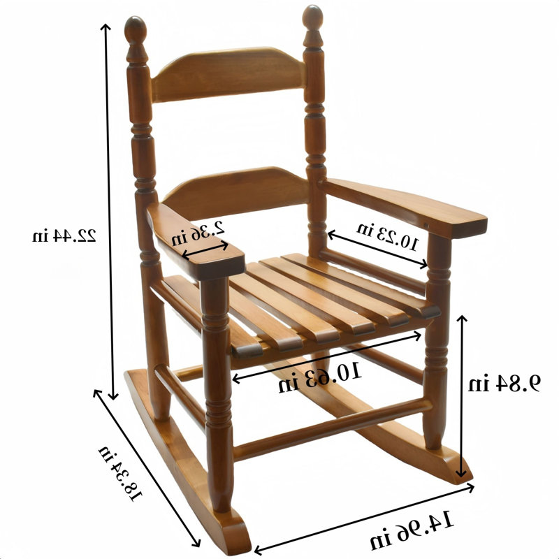 Child Rocking Chair For 3-6  Baby Kids Small Wooden Outdoor Furniture Living Room Lounge Bedroom Patio Indoor  Outside Brown