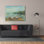 Épopée Graffiti «Lakeside Retreat I no Wood» par Silvia Vassileva, art mural sur toile, 54 po x 40 po