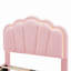 Lit tapissier en forme de fleur, tête de lit élégante avec bande lumineuse DEL-639717964-639717961