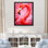 «Pink Flamingo Haven», reproduction d'art sur toile encadrée