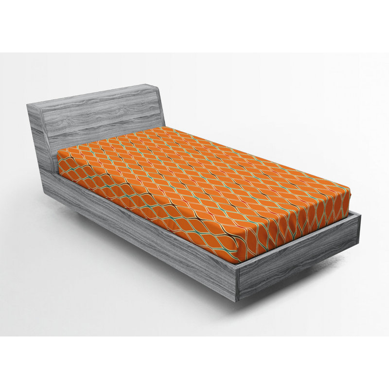 Microfiber Geometric Fitted Sheet, Full Fitted Sheet
