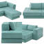 Canapé modulaire en forme de L de 113 po avec coussins double couche, revêtement en chenille, dossier rembourré, accoudoirs carrés, dossiers amovibles, canapé d'angle à 4 places pour le salon-1559929060