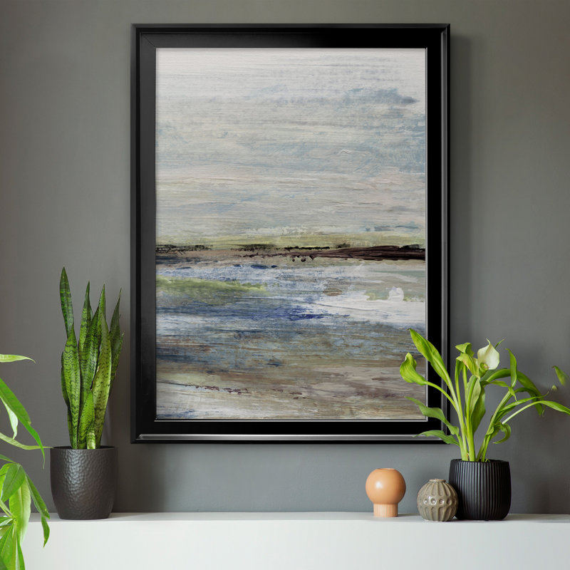 Wetlands II - Peinture sur toile encadrée, H 30,5 po x l 42,5 po x P 1,5 po, Cadre noir