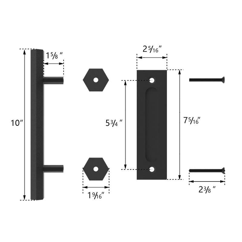Black Handle/Pull, 10 in.