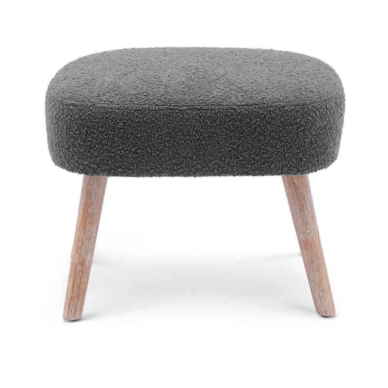 Upholstered Ottoman, Gray