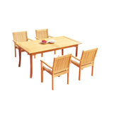 Leveb Outdoor 9 - Piece Teak Dining Set