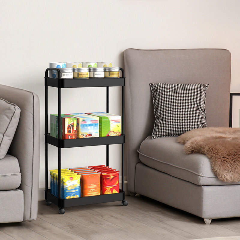 3 - Tier Black Storage Rack