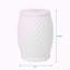 Tabouret tambour en céramique émaillée 11 po x 17,25 po - Table d'appoint intérieure / extérieure - Tabouret de jardin décoratif