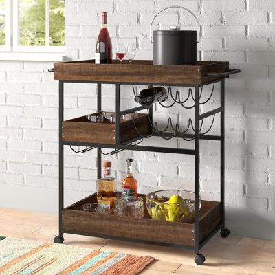 Poulos Metal Bar Cart