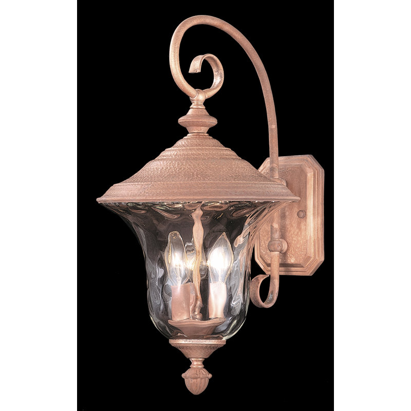 Lanterne murale d’extérieur à 3 ampoules Vogel, 20 po x 10,5 po x 12,5 po, Cuivre brut