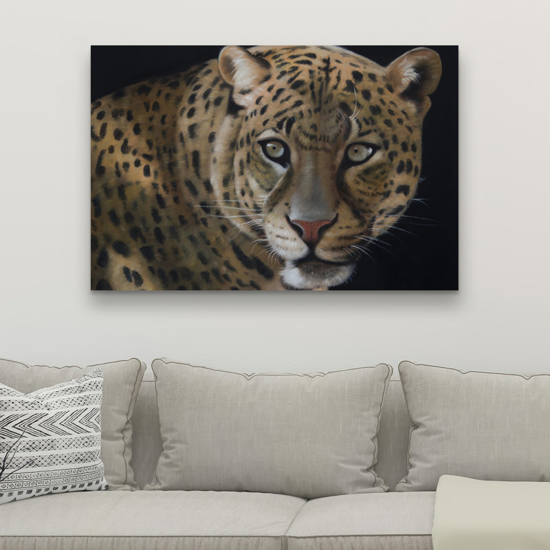 Realistic Fierce Leopard Canvas - Living Room Animal Decor