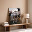 Reproduction d'art sur toile, "Gros plan sur plusieurs adorables agneaux"-2143639943