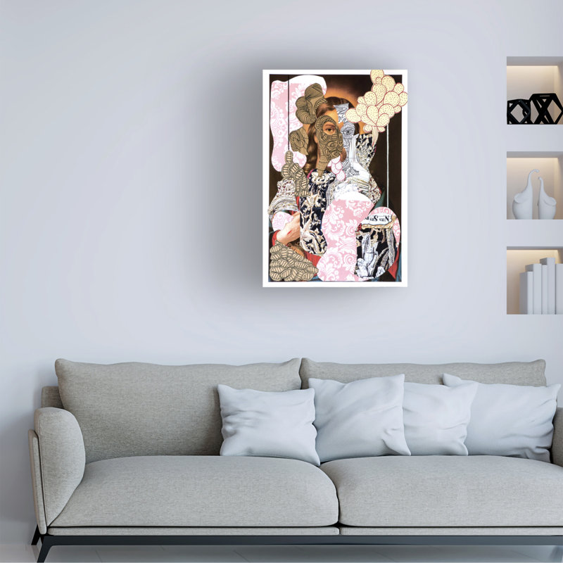 Œuvre sur toile, rouleau de baclin par Bob Marlin, H 19 po x l 12 po