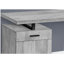 Bureau d'ordinateur, bureau personnel, ordinateur portable, installation à gauche, à droite, tiroirs de rangement, l 48 po, travail, stratifié gris, métal noir, contemporain, moderne-2010716139