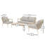 Antibes 2 Seater Sofa with Rectangle Coffee Table & 2 Armchairs-122096552