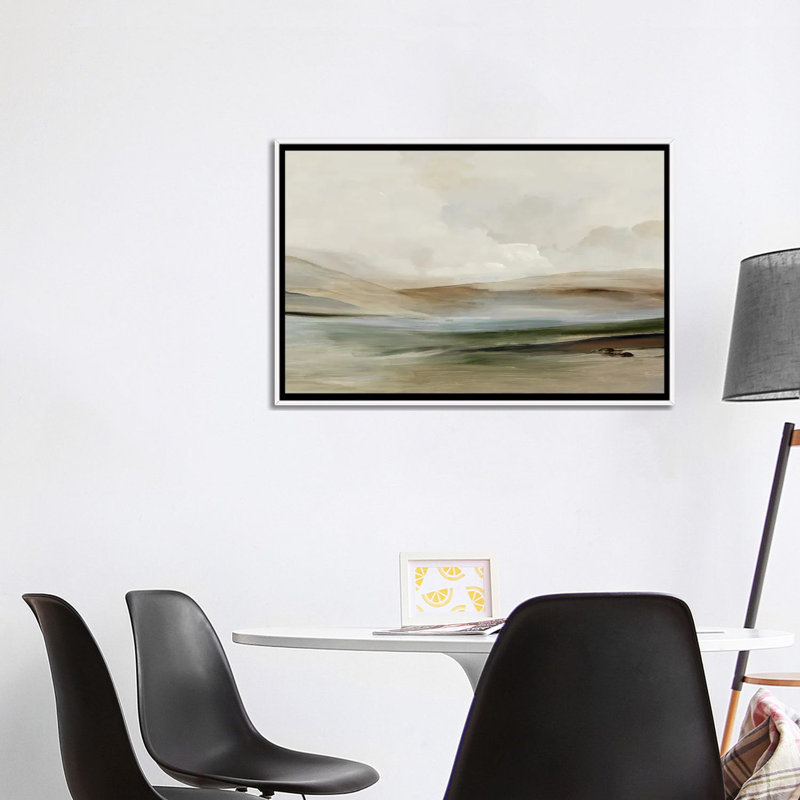 Echoes of Solitude - Wall Art Print - Framed Canvas, 26" H x 40" W, White