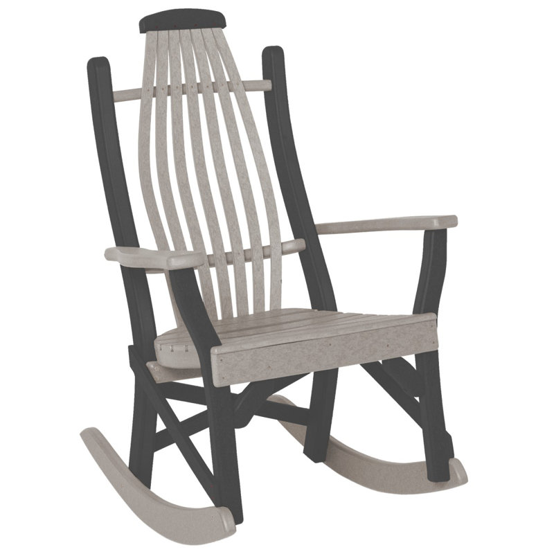 Chaise berçante Bentwood, Gris clair et gris foncé