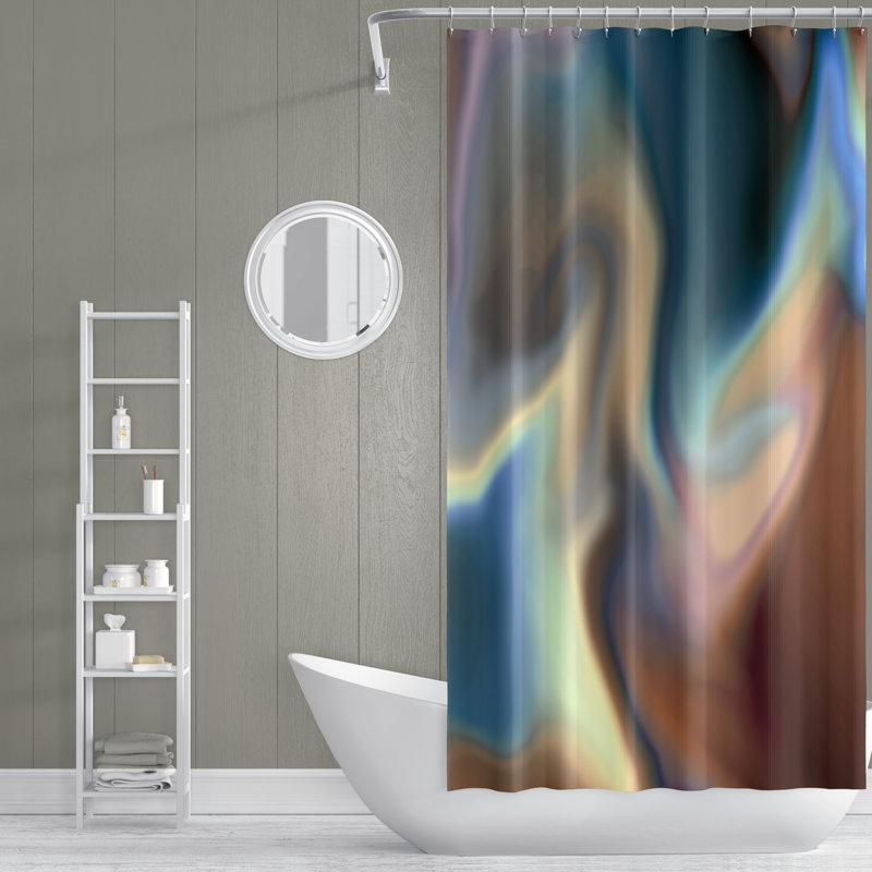 Rideau de douche simple abstrait, H 72 po x l 70 po