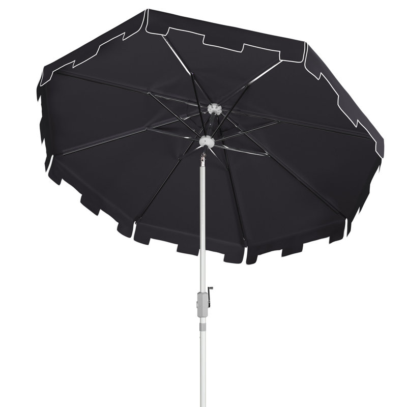 Parasol du marché Coramae, Chrome chrome, Noir, noir, noir, noir, 100,79 po L x 100,79 po po