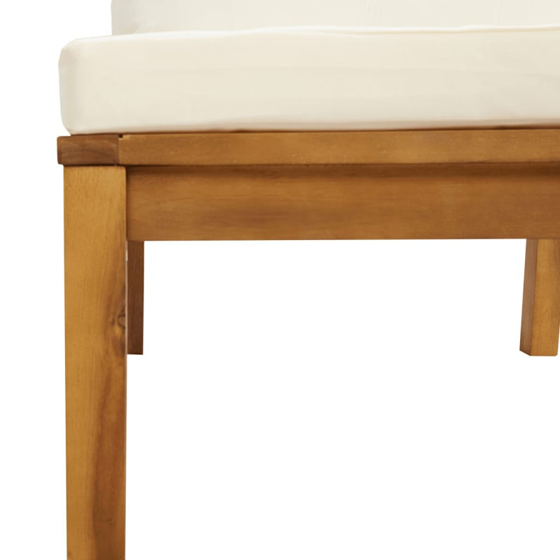 Chaise de patio avec coussins Suriel, Crème / blanc