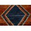 Tapis de couloir oriental orange en laine orange 3 x 3