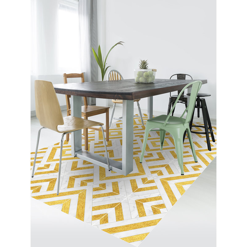 Caren Non-Slip Geometric Doormat, Rectangle 100 x 133cm