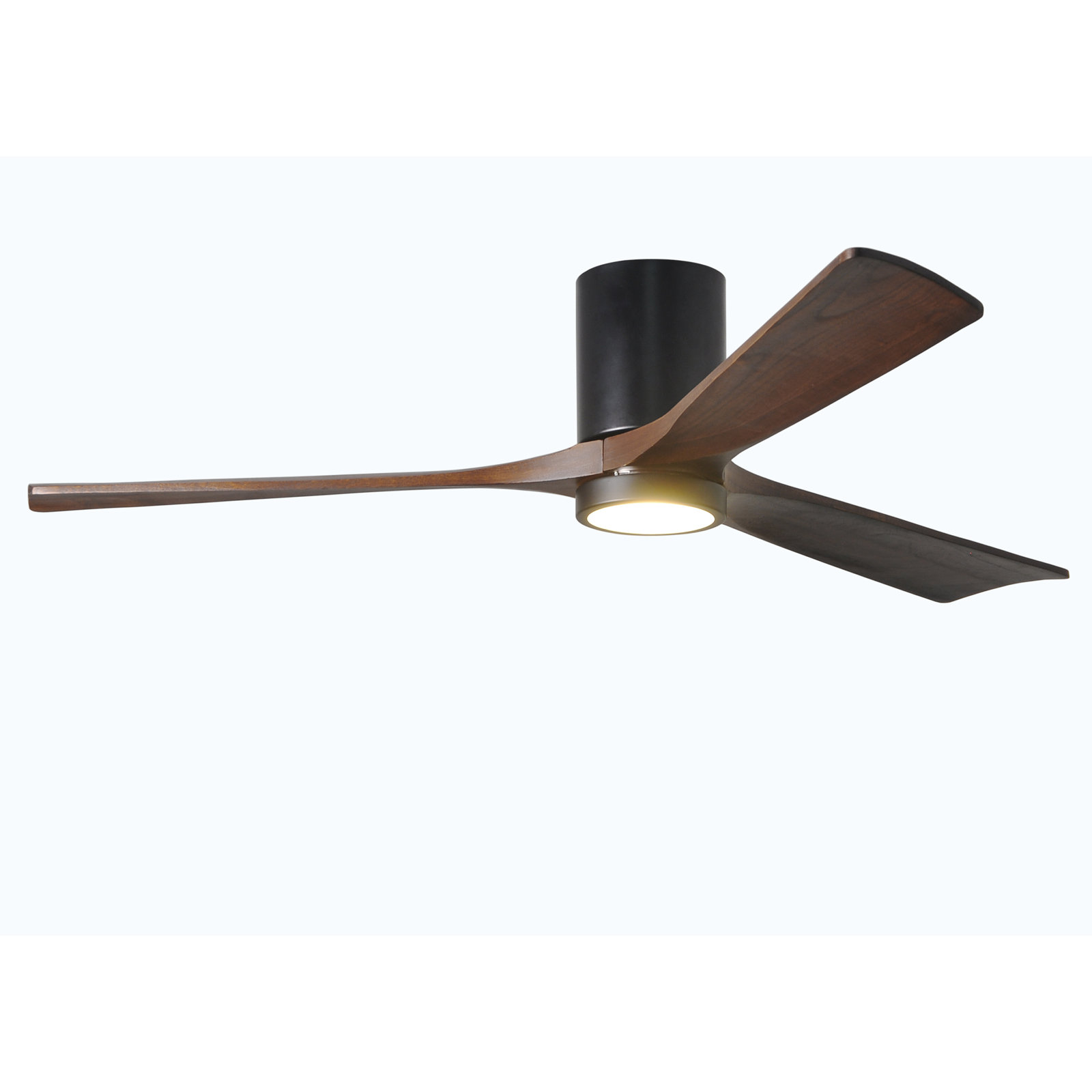 Olivier Ceiling Fan with LED Light Kit, Matte Black, Walnut, 60"