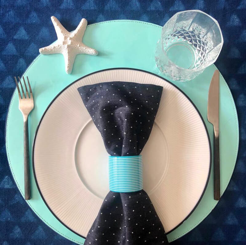 Patent Reversible Placemats - Green & Sage, Tan/Nude