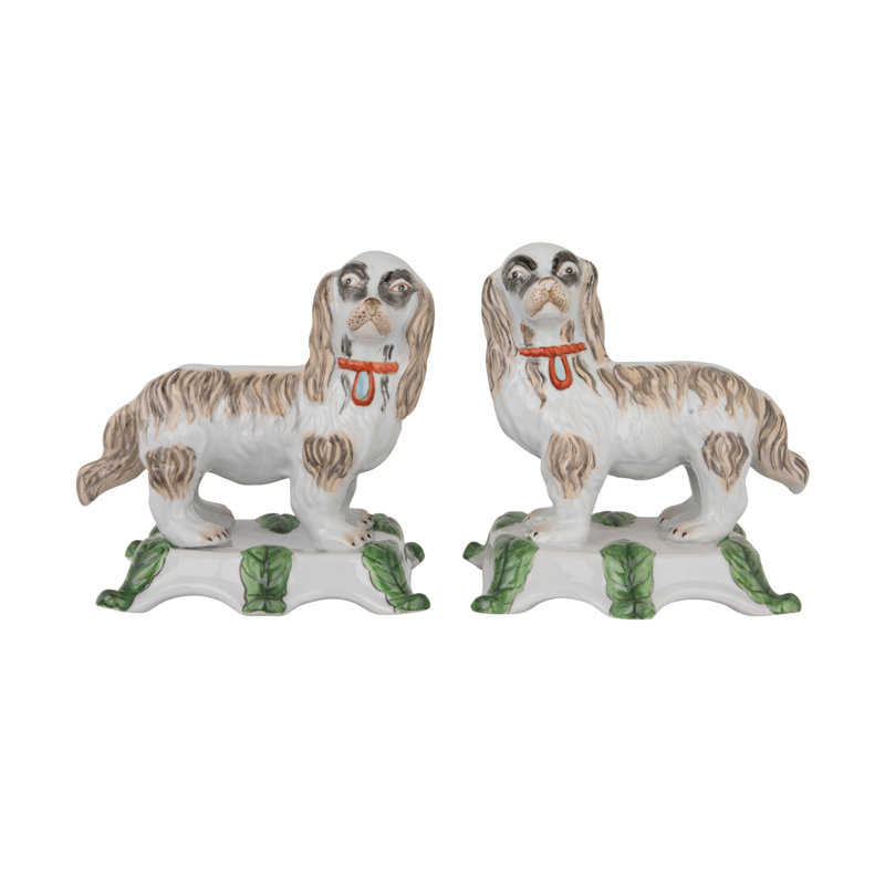 Stoneware Staffordshire Dog Bookends