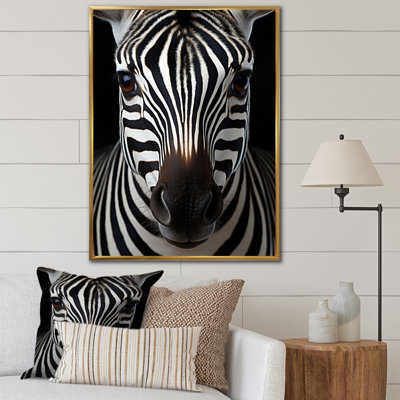 " Black And White Zebra Portrait III "