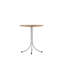 Aribeth Teak Round Metal Base Dining Table