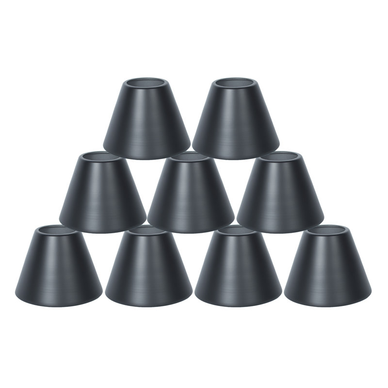 Abat-jour en métal cloche de 5 po (attache), Noir