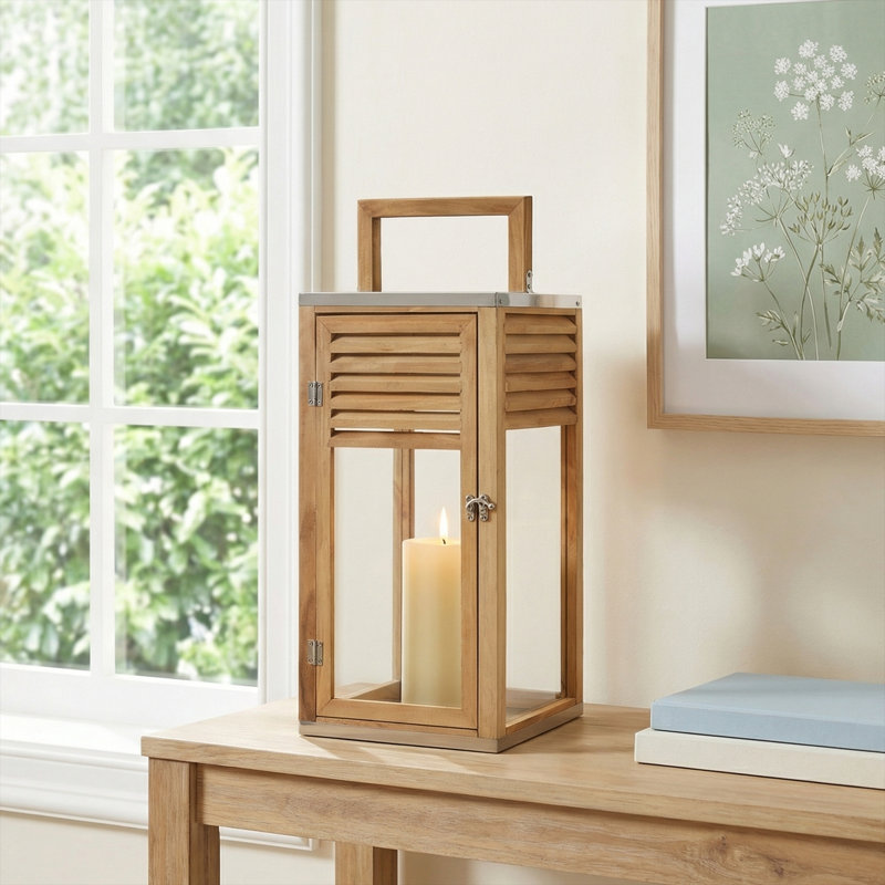 Audley 21.25'' H Solid Wood Lantern