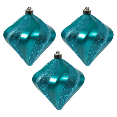 Swirl Diamond UV Candy Christmas Ornament