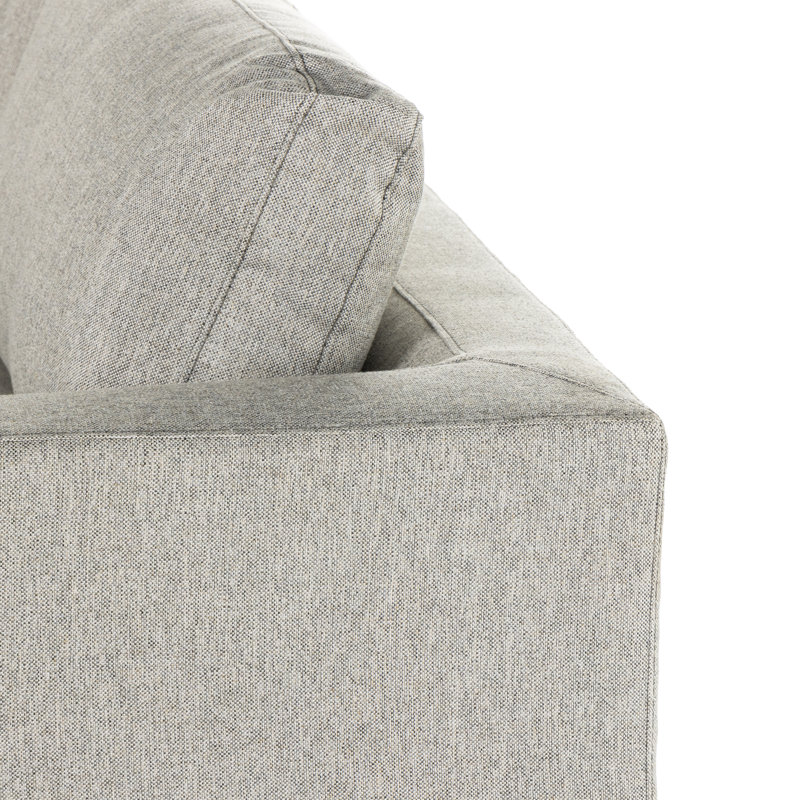Colt Sectional, Aldred Silver Polyester Blend, Left Hand Facing