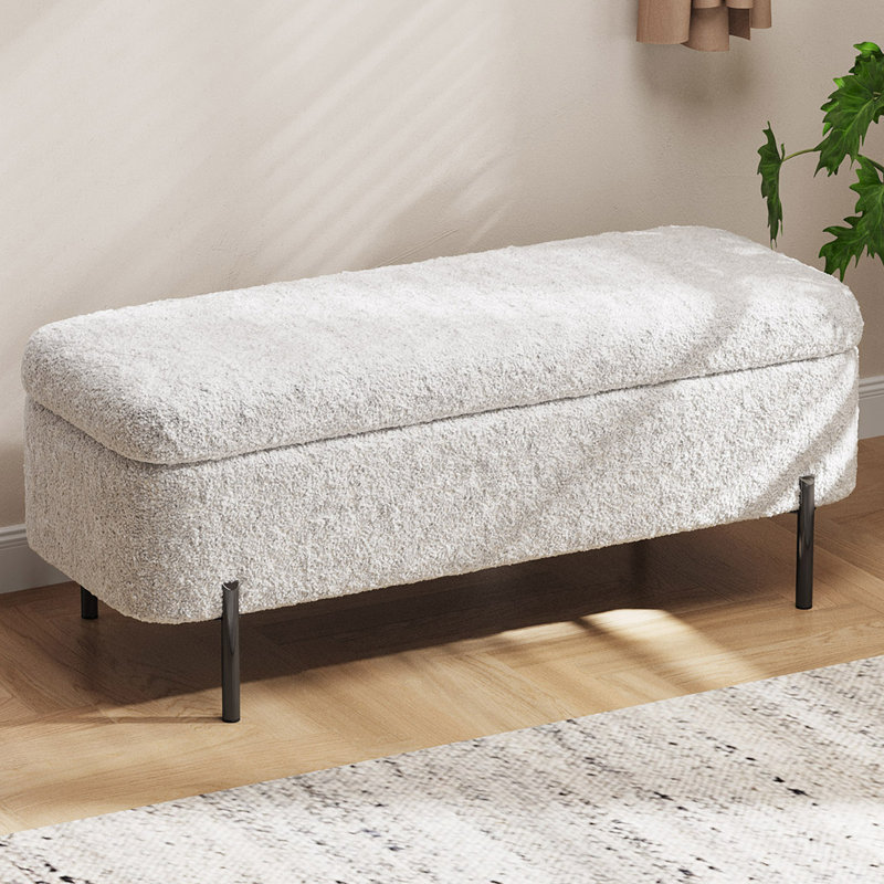Polyester Upholstered Storage Bench