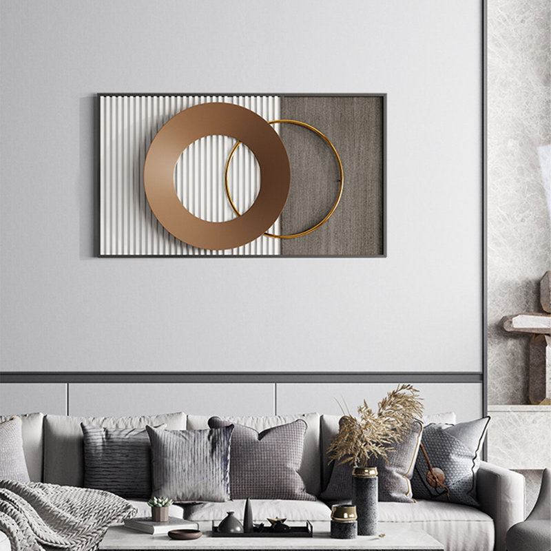 Décoration murale de luxe en fer de style italien, H 26,77 po x l 47,24 po x P 1,18 po