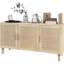 Armoire de cuisine avec style, tablettes réglables pour une utilisation optimale - Buffet de foudre naturel mélangé et fonctionnel
