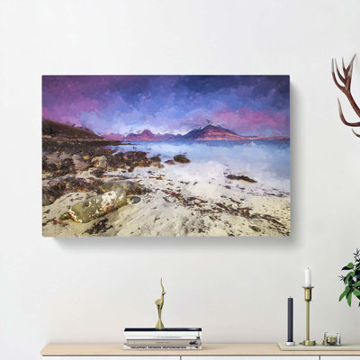 Elgol Village In The Isle Of Skye In Abstract - Wrapped Canvas Print