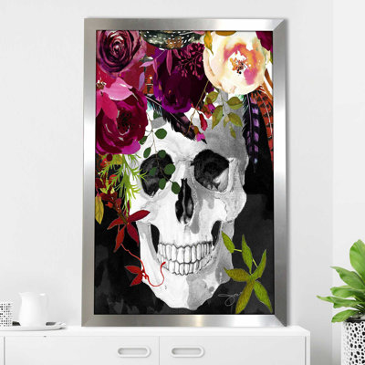 Crâne floral (vertical) par By Jodi - impression