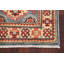 Tapis décoratif en laine noué à la main bleu/beige de conception unique 2 pi x 3 pi 3 po Annerose