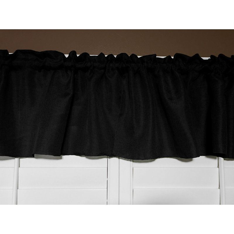 Cantonnière sur mesure l 58 po, L 58 po x L 18 po, Noir