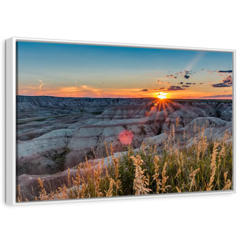 Parc national Badlands, Cadre flottant blanc, 37 po x 25 po