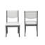 Ensemble de 2 chaises de salle à manger rembourrées avec finition chêne gris