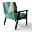 Fauteuil rembourré moderne Green Green