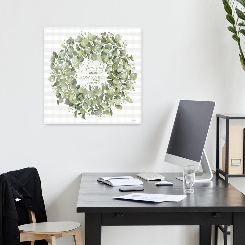 Amazing Grace Wreath, art contemporain abstrait, H 18 po x l 18 po