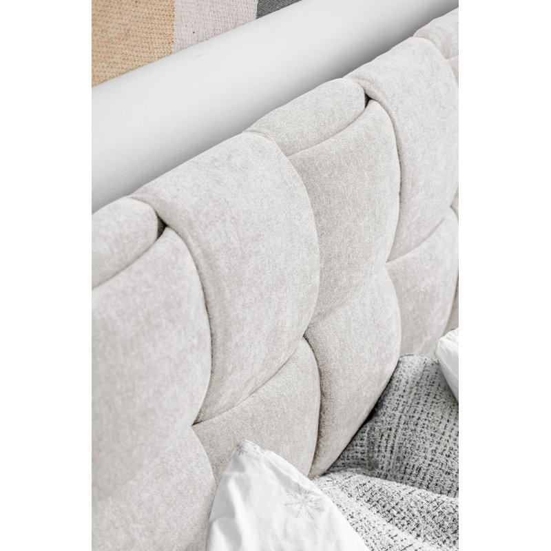 Eve Bed, European Double (4'6), Beige