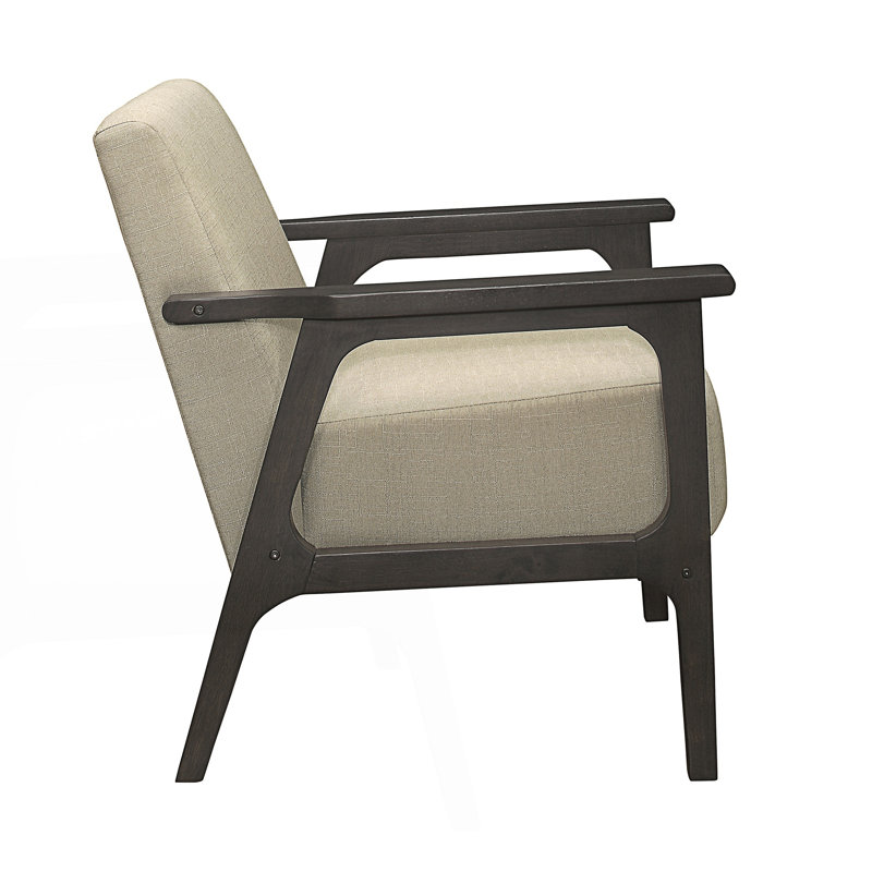 Chaise d'appoint rembourrée, chaise confortable, fauteuil, chaise de lecture, Marron clair