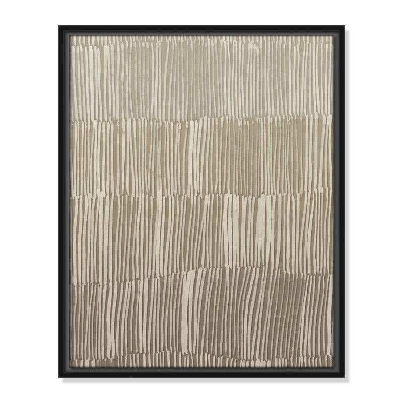 Linear Calm II Print par , H 21,5 po x l 17,5 po, Cadre flottant noir